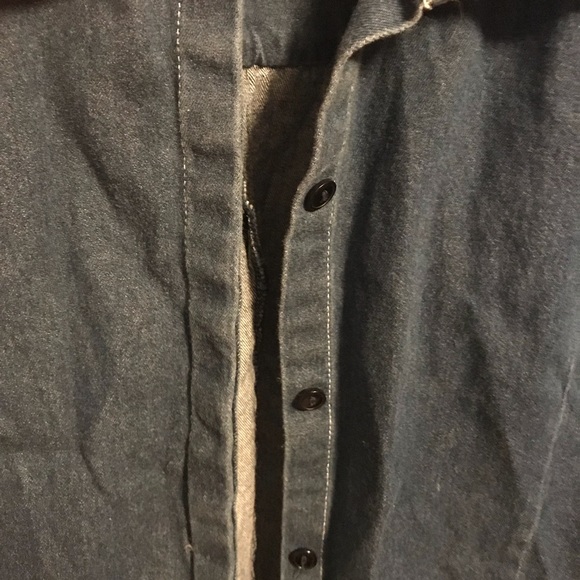 Blue Jean Button Down Vest - Picture 3 of 4